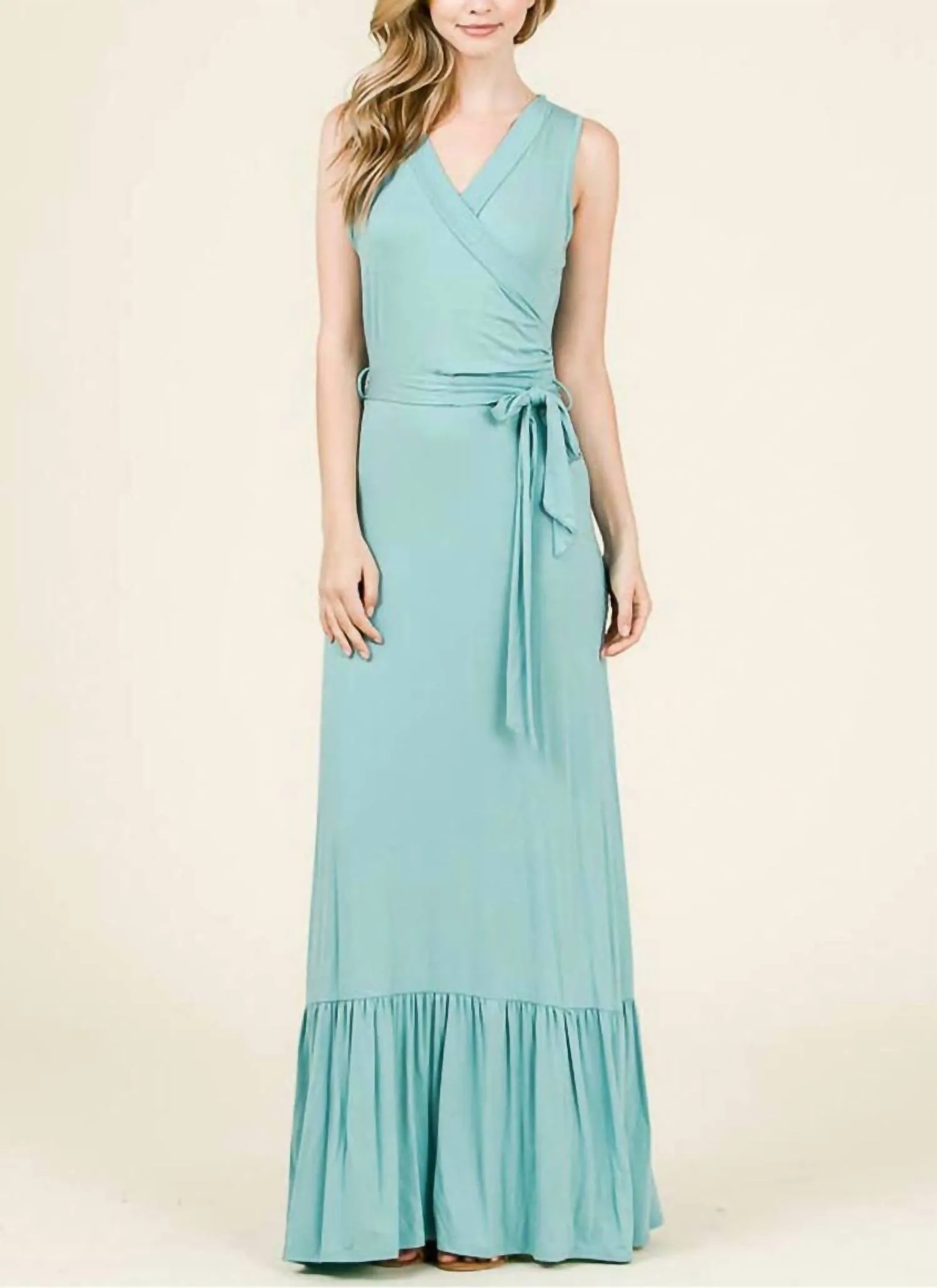 7Th Ray - SLEEVELESS BELTED MAXI DRESS