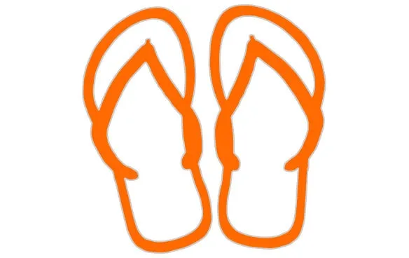813 Flip Flop  2.5" x 2.5"