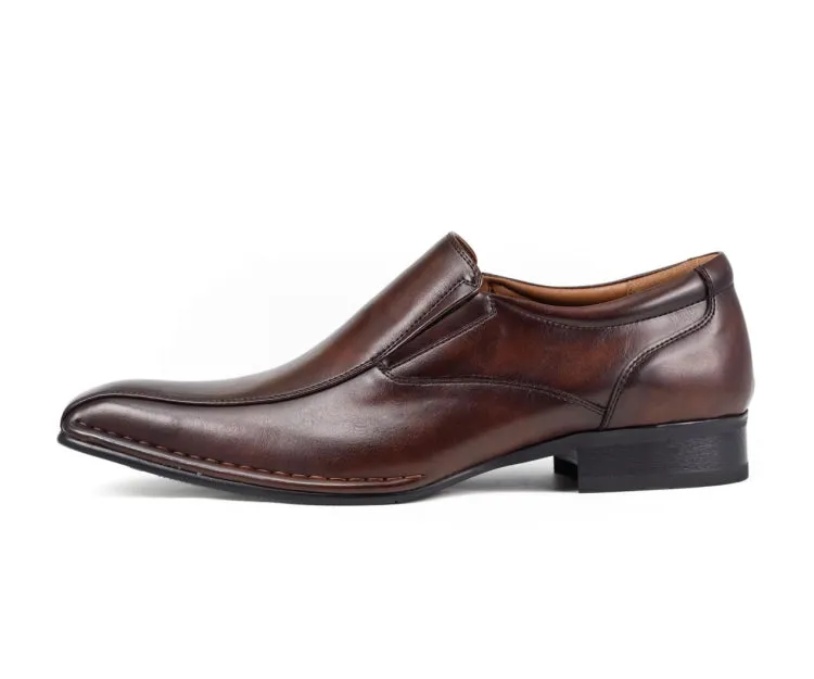 Amali Victor Slip On Luxury Loafers Men’s Vegan Leather Brown