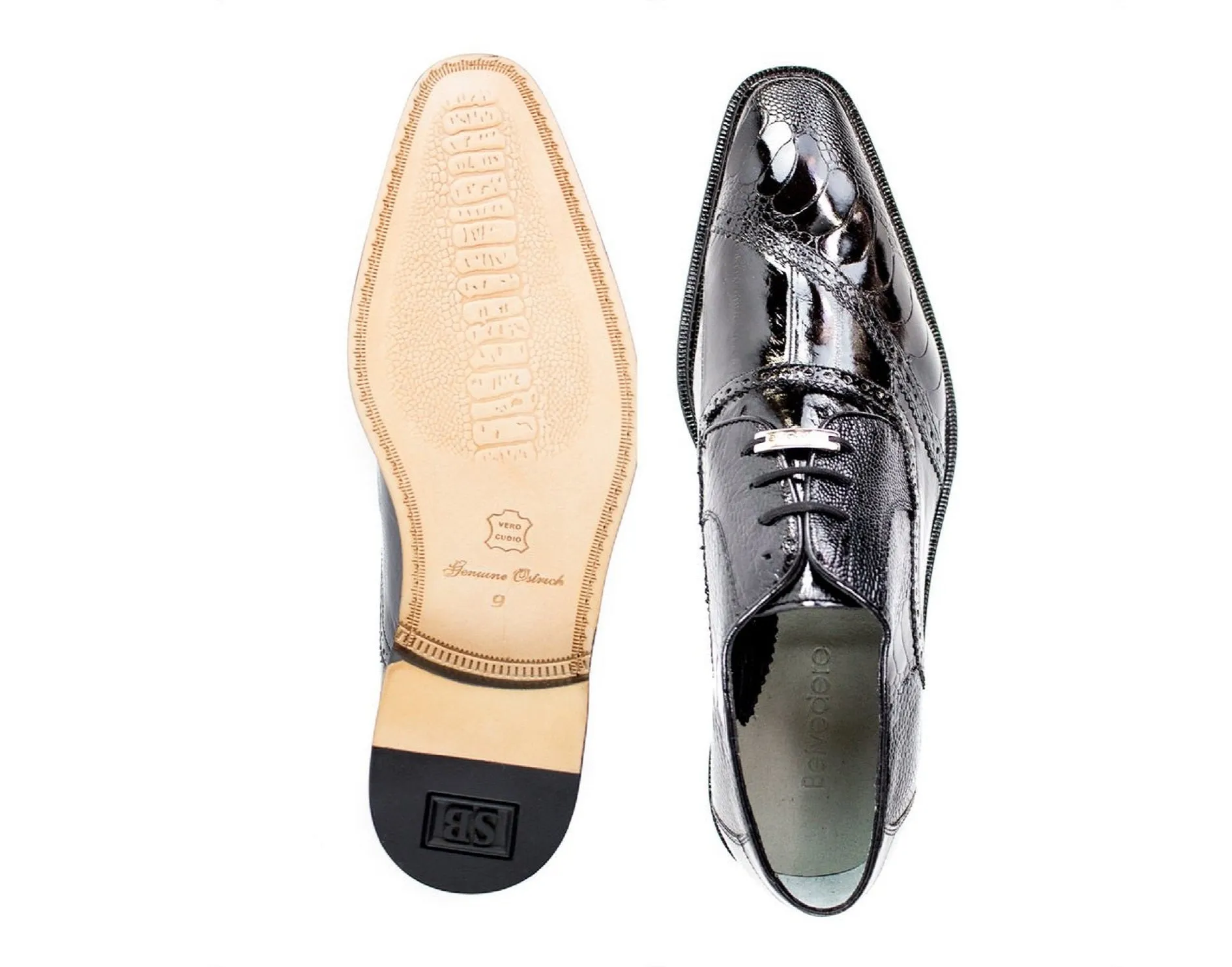Belvedere Lace Up Men's Shoes Black - Nino 0B4