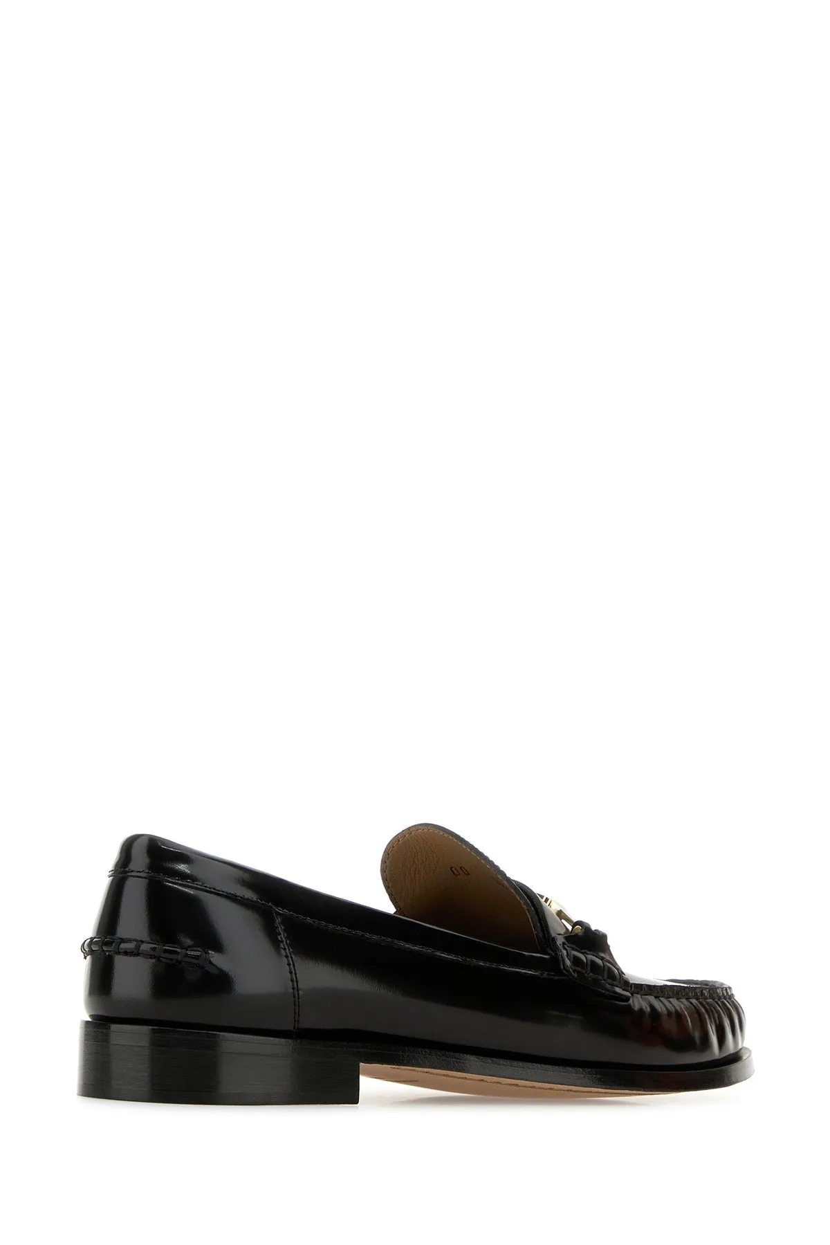 Black leather Harry loafers