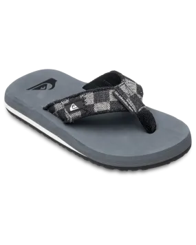 Boys Monkey Abyss Flip Flops in Grey