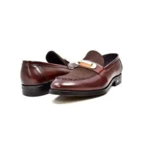 British Walkers Boss Men's Brown Leather Loafers