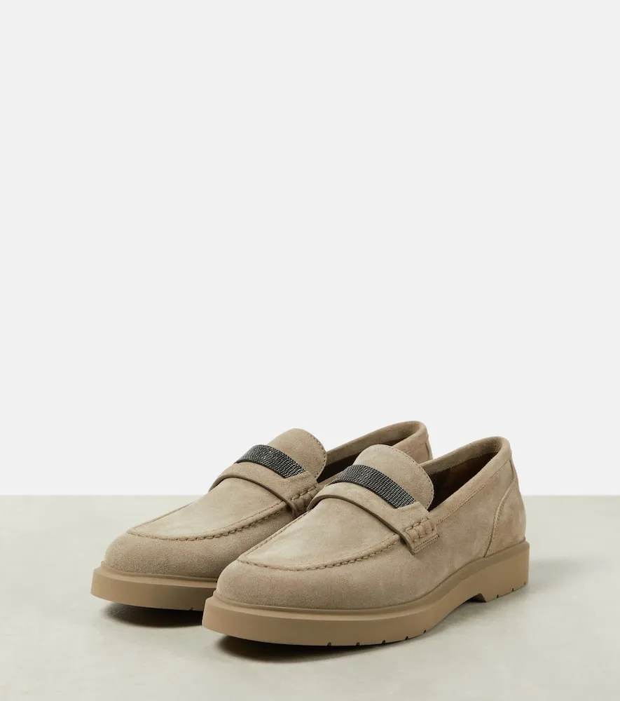 Brunello Cucinelli Monili suede loafers