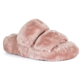 Burrow-In Indoor Fur Flats in Blush
