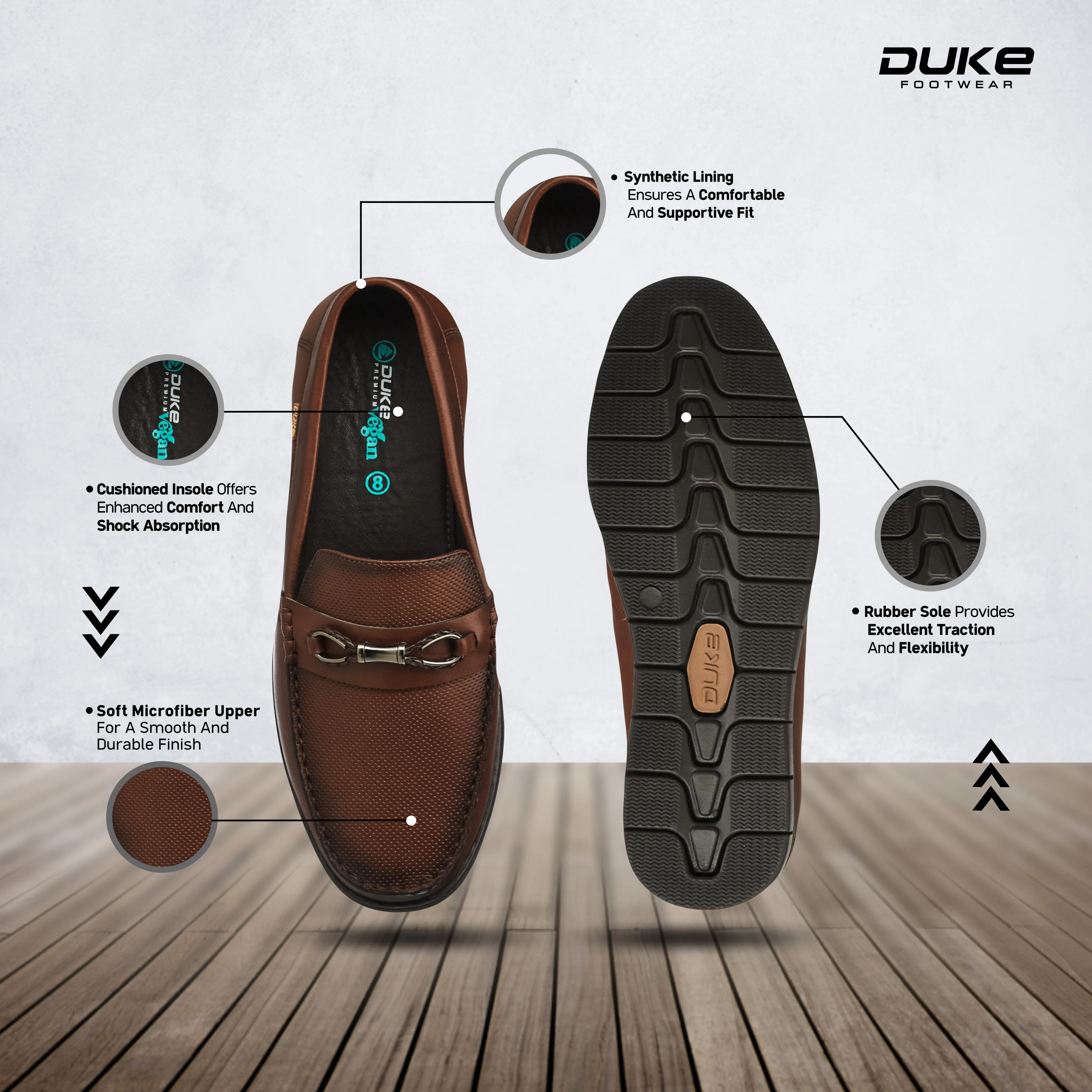 Duke Men's Classic Loafers (FWOL4037)