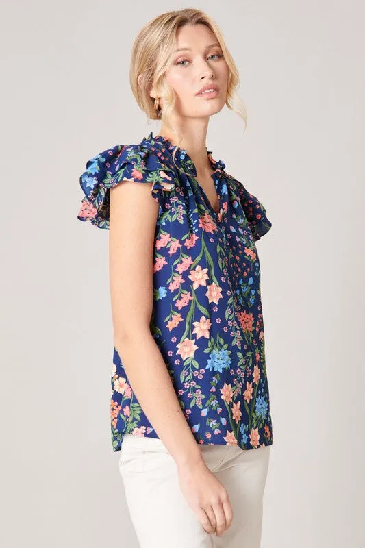 English Countryside Bellissima Ruffle Sleeve Top