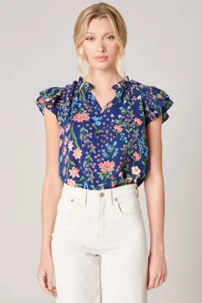 English Countryside Bellissima Ruffle Sleeve Top