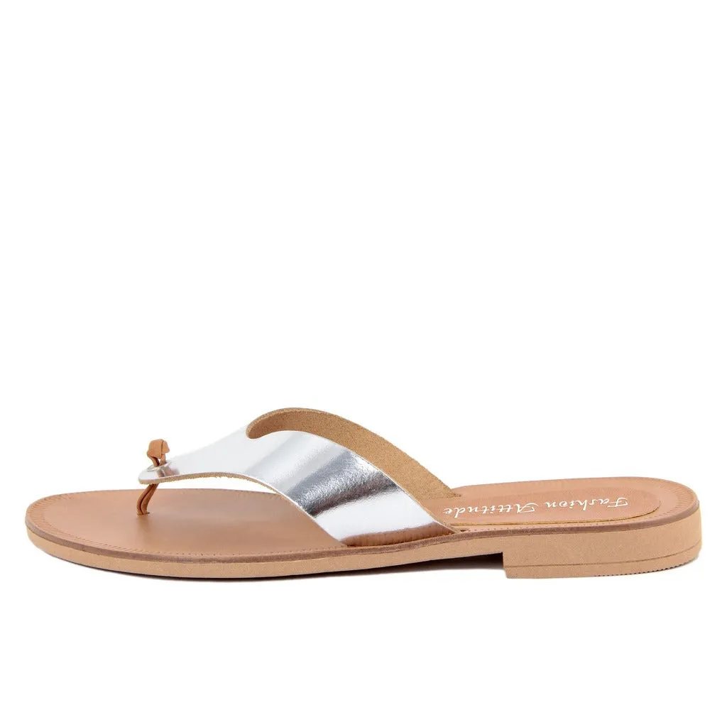 Fashion Attitude Women's Leather Flip Flops - FAME23_O687