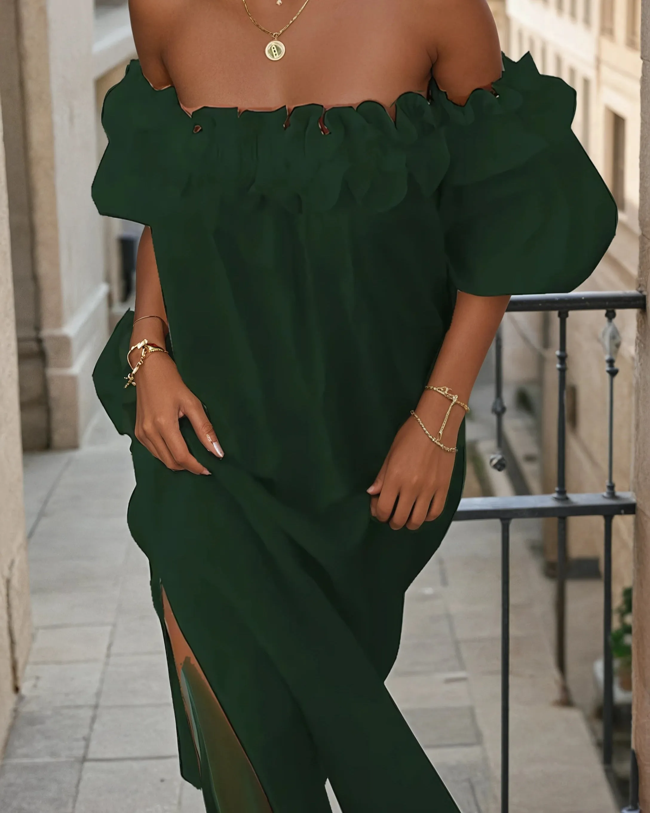 Francisca | Elegant Off-Shoulder Summer Dress
