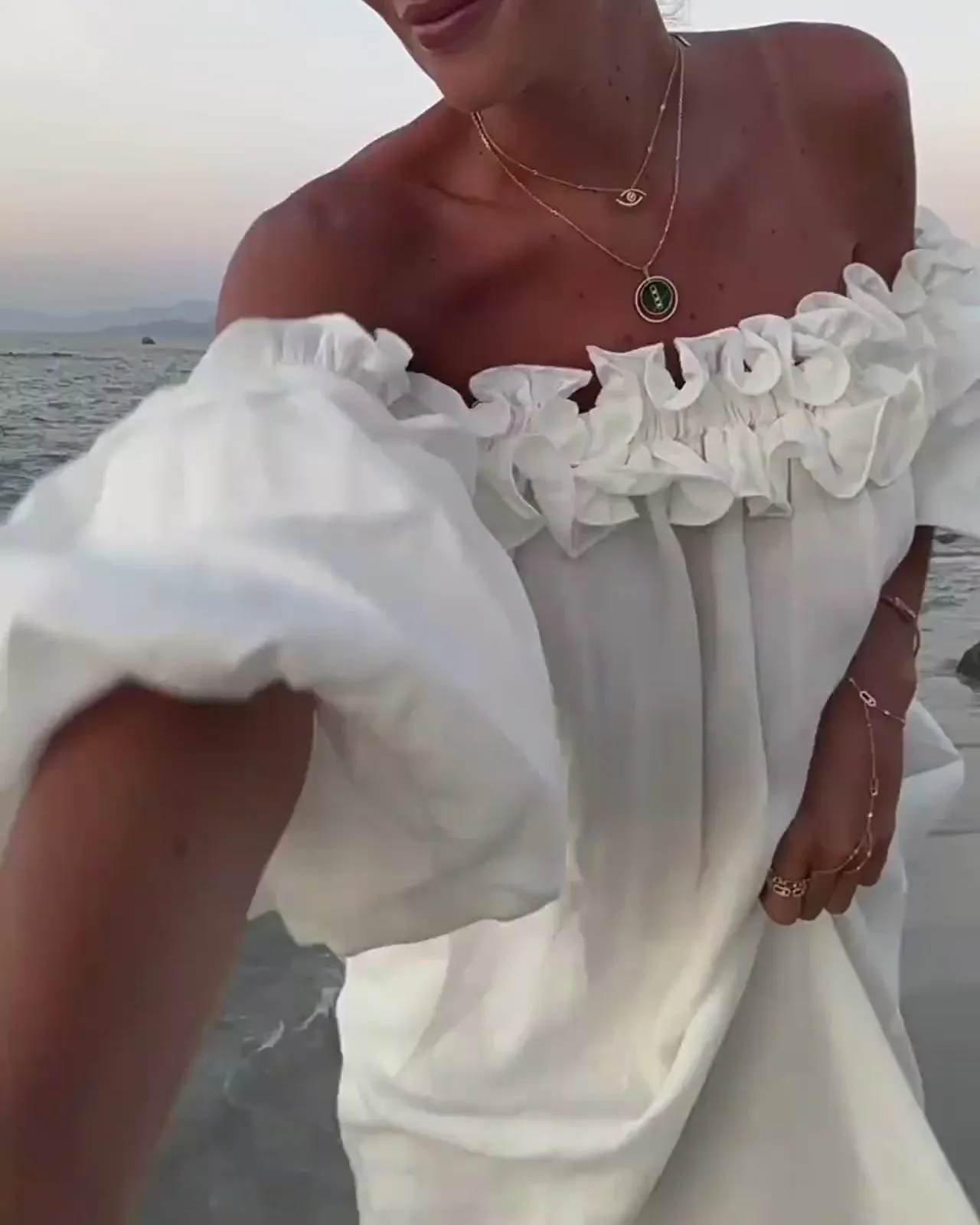 Francisca | Elegant Off-Shoulder Summer Dress