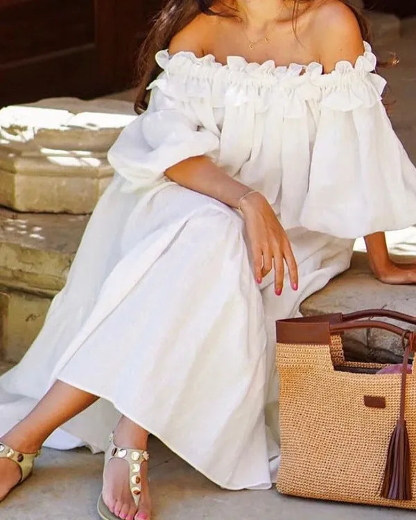 Francisca | Elegant Off-Shoulder Summer Dress