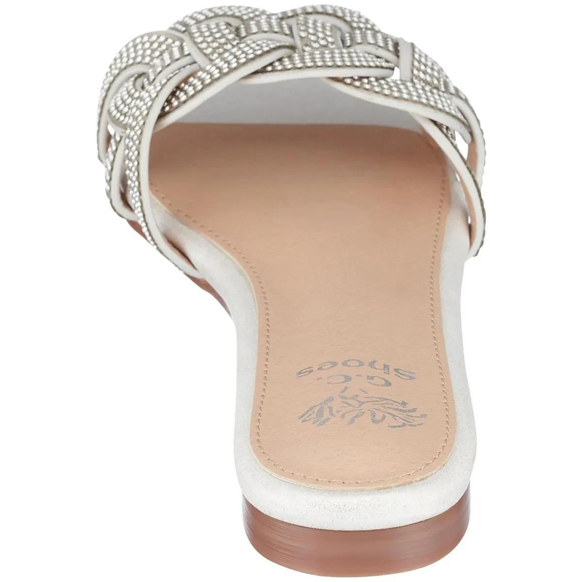 G.C. Shoes Womens DANA Faux Leather Slip On Slide Sandals