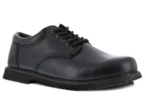 Grabbers Women's Friction Plain Toe Oxford Black
