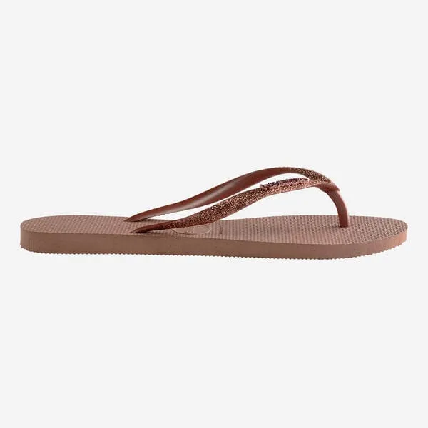 Havaianas Slim Sparkle Flipflops in Croscus Rose Golden