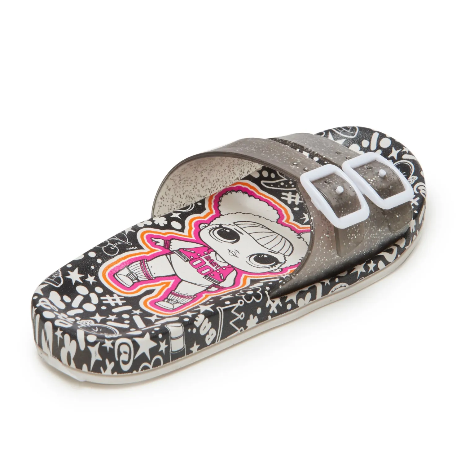 L.O.L. Surprise! Girls 11-3 Double Buckle Slide Sandals