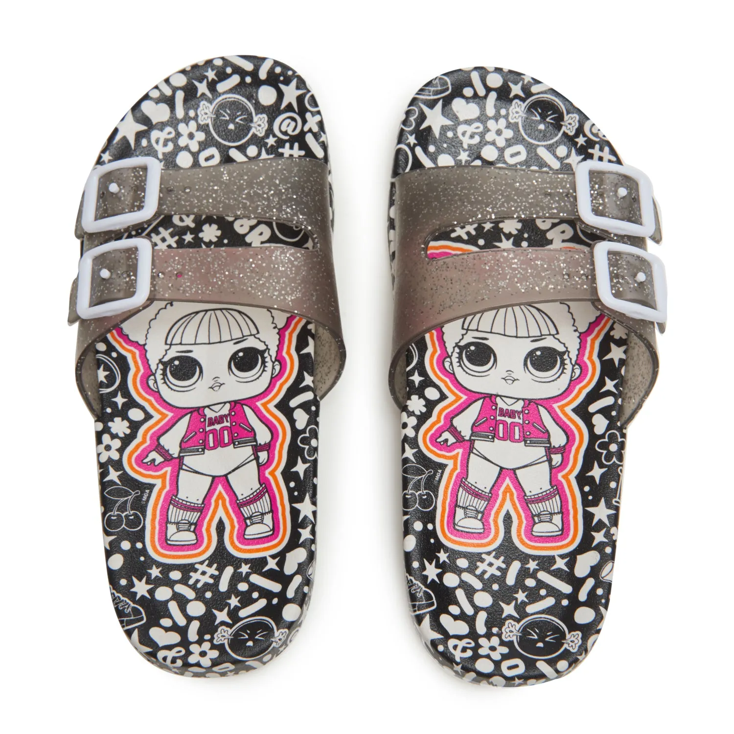 L.O.L. Surprise! Girls 11-3 Double Buckle Slide Sandals