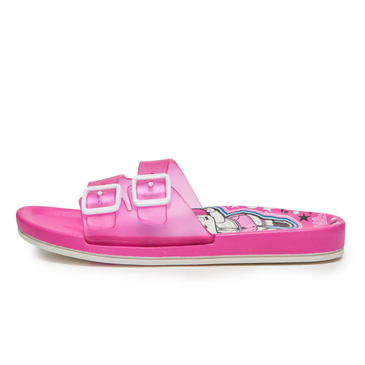 L.O.L. Surprise! Girls 11-3 Double Buckle Slide Sandals