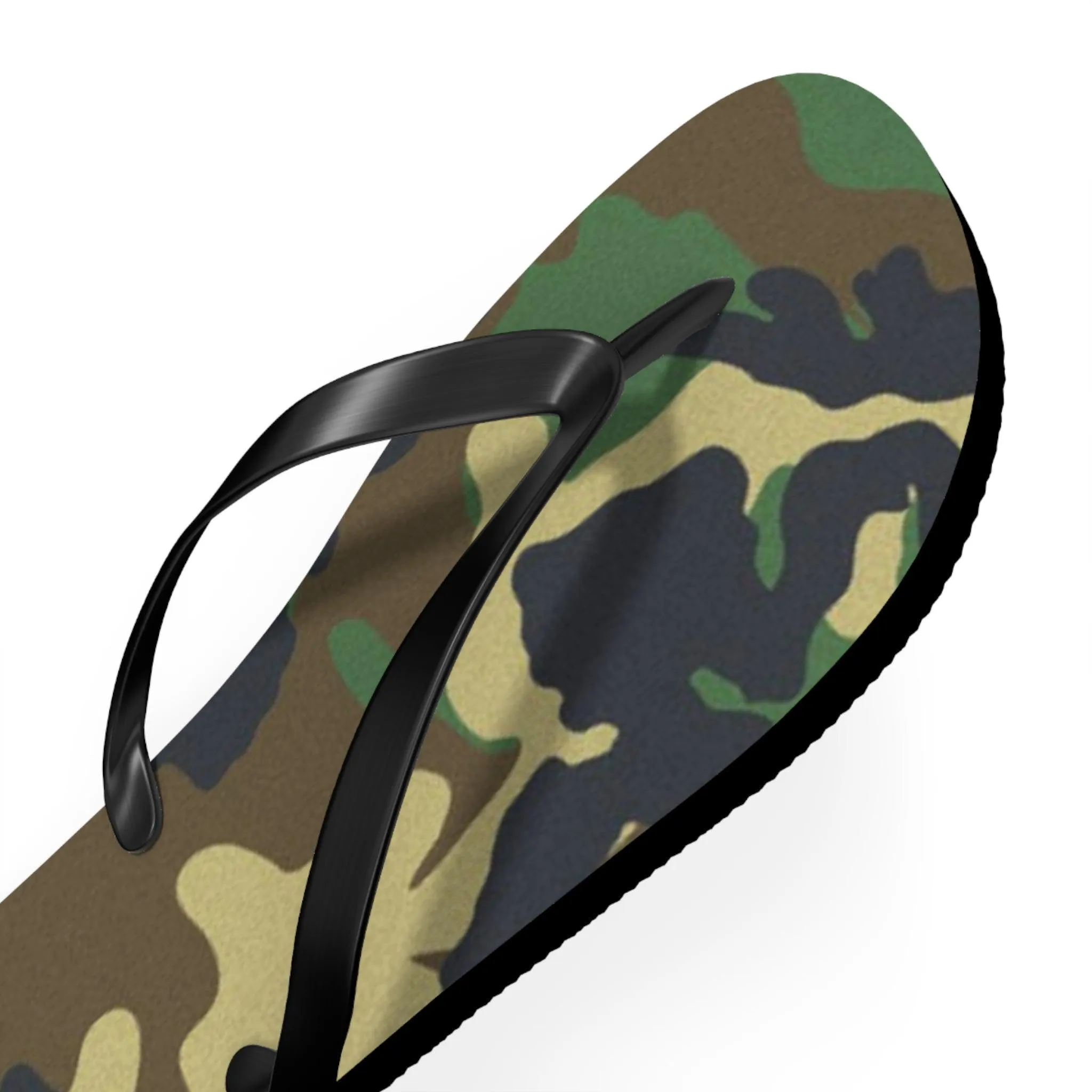 Men's Green Camouflage Flip Flops