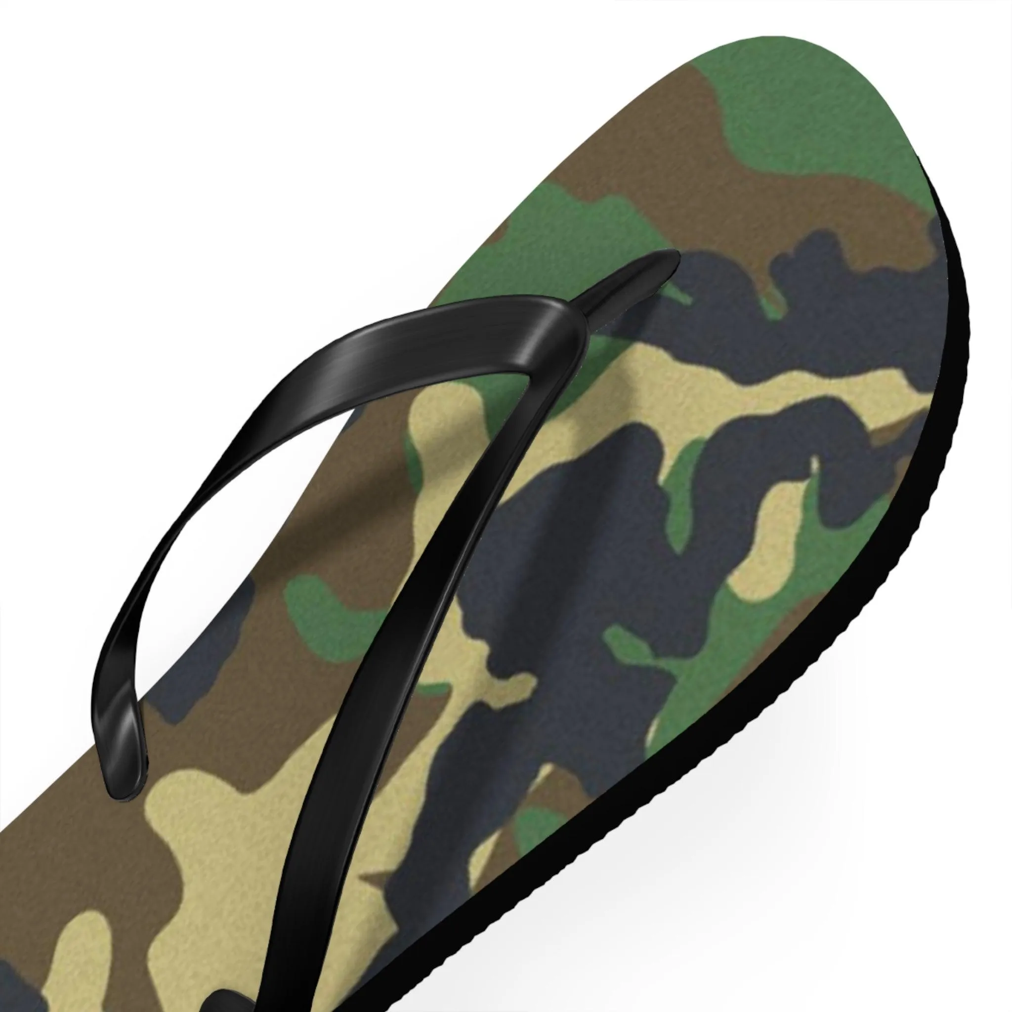 Men's Green Camouflage Flip Flops