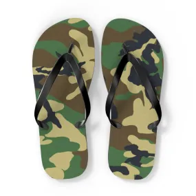 Men's Green Camouflage Flip Flops