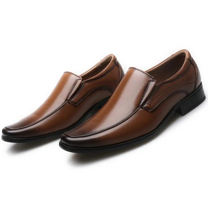 Men's Leather Dress Shoes With Square Toe