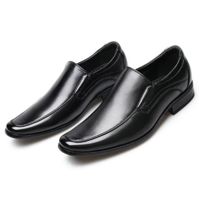Men's Leather Dress Shoes With Square Toe