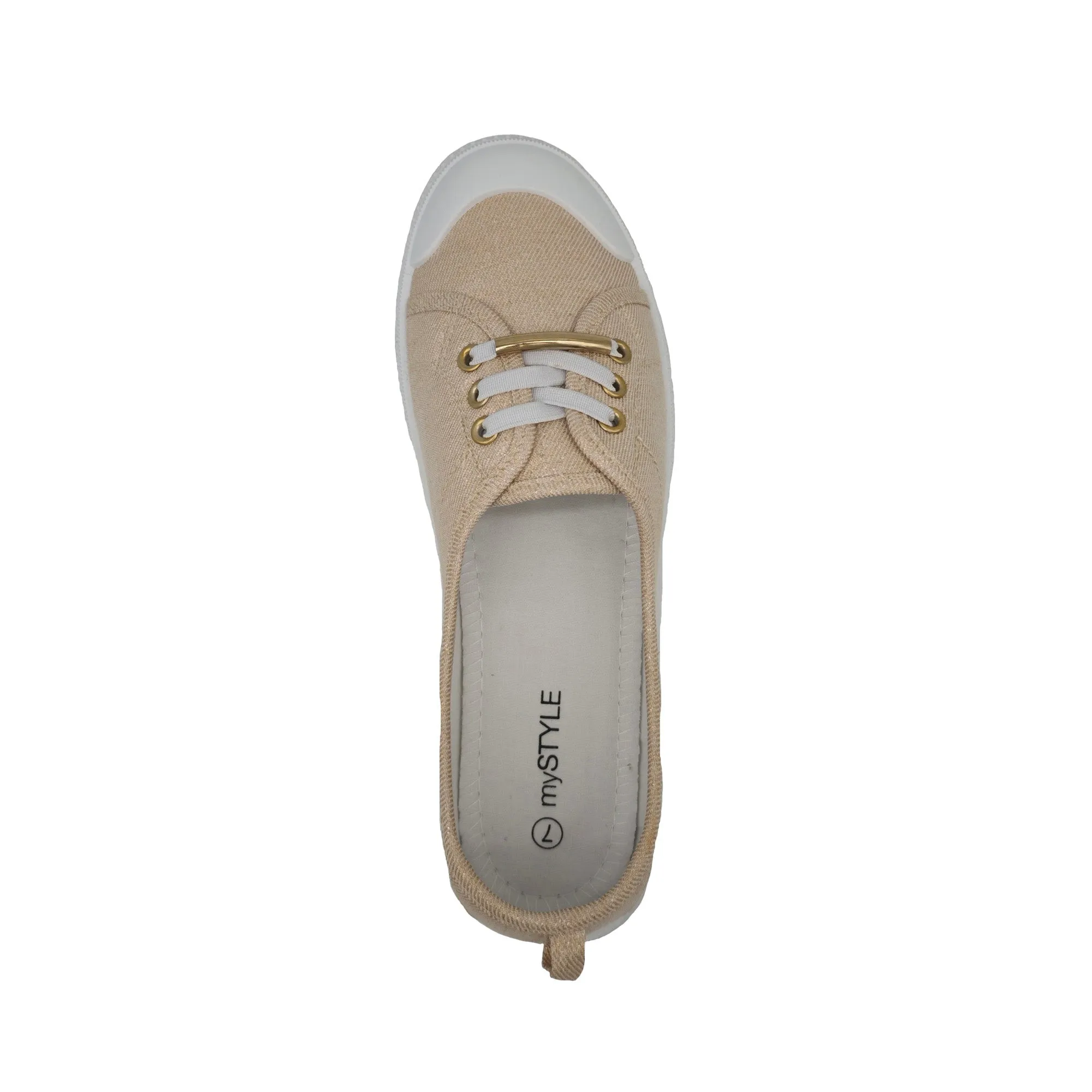 mySTYLE Women's 3-Eye Canvas Slip-On's
