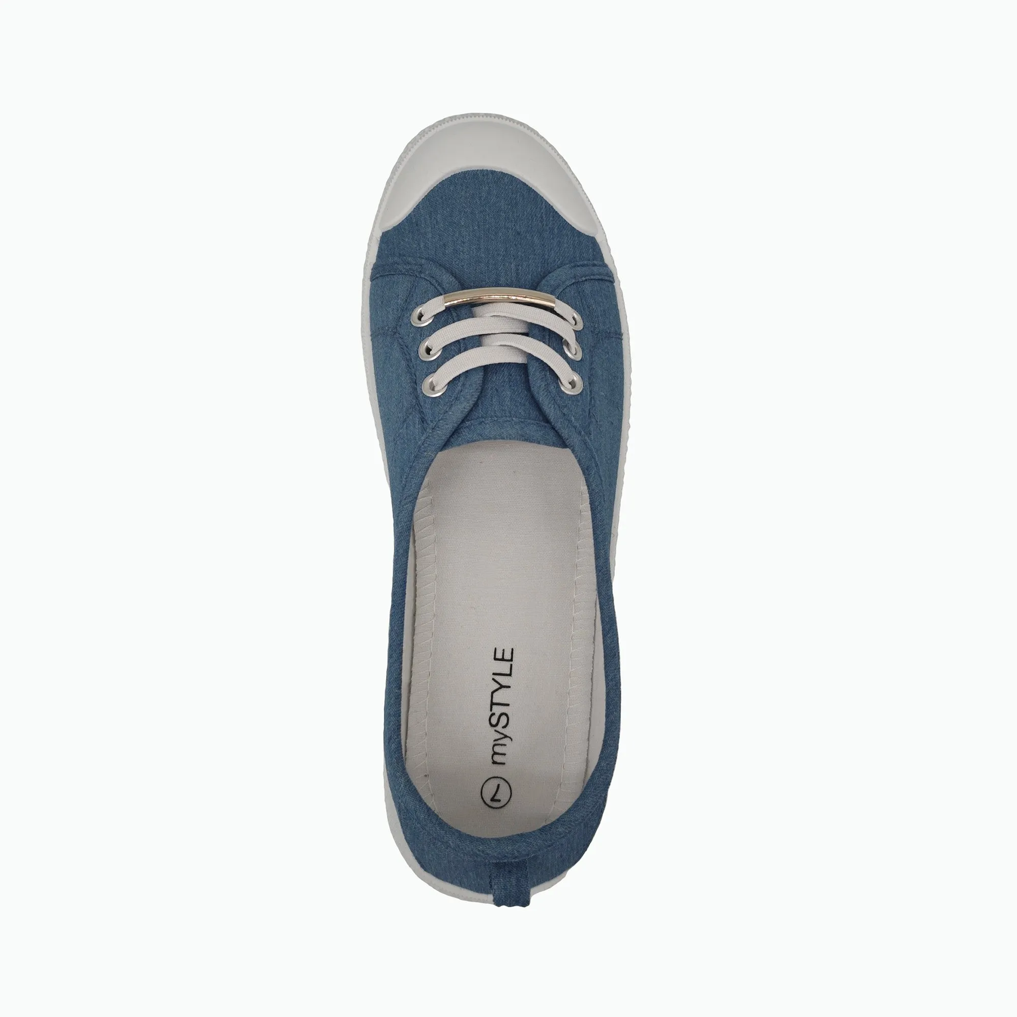 mySTYLE Women's 3-Eye Canvas Slip-On's