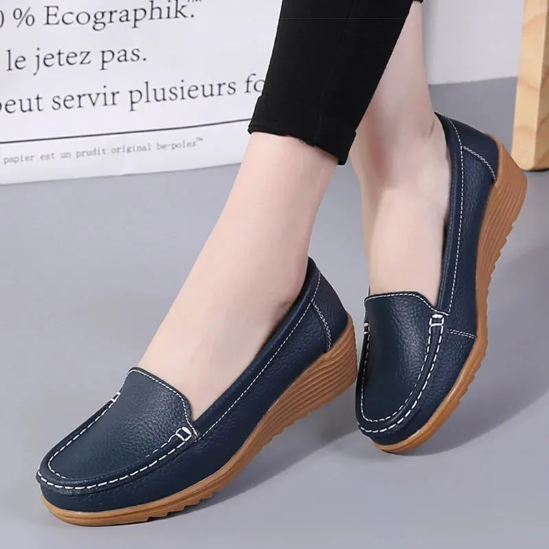 New Leather Flat Shoes