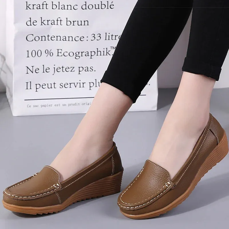 New Leather Flat Shoes