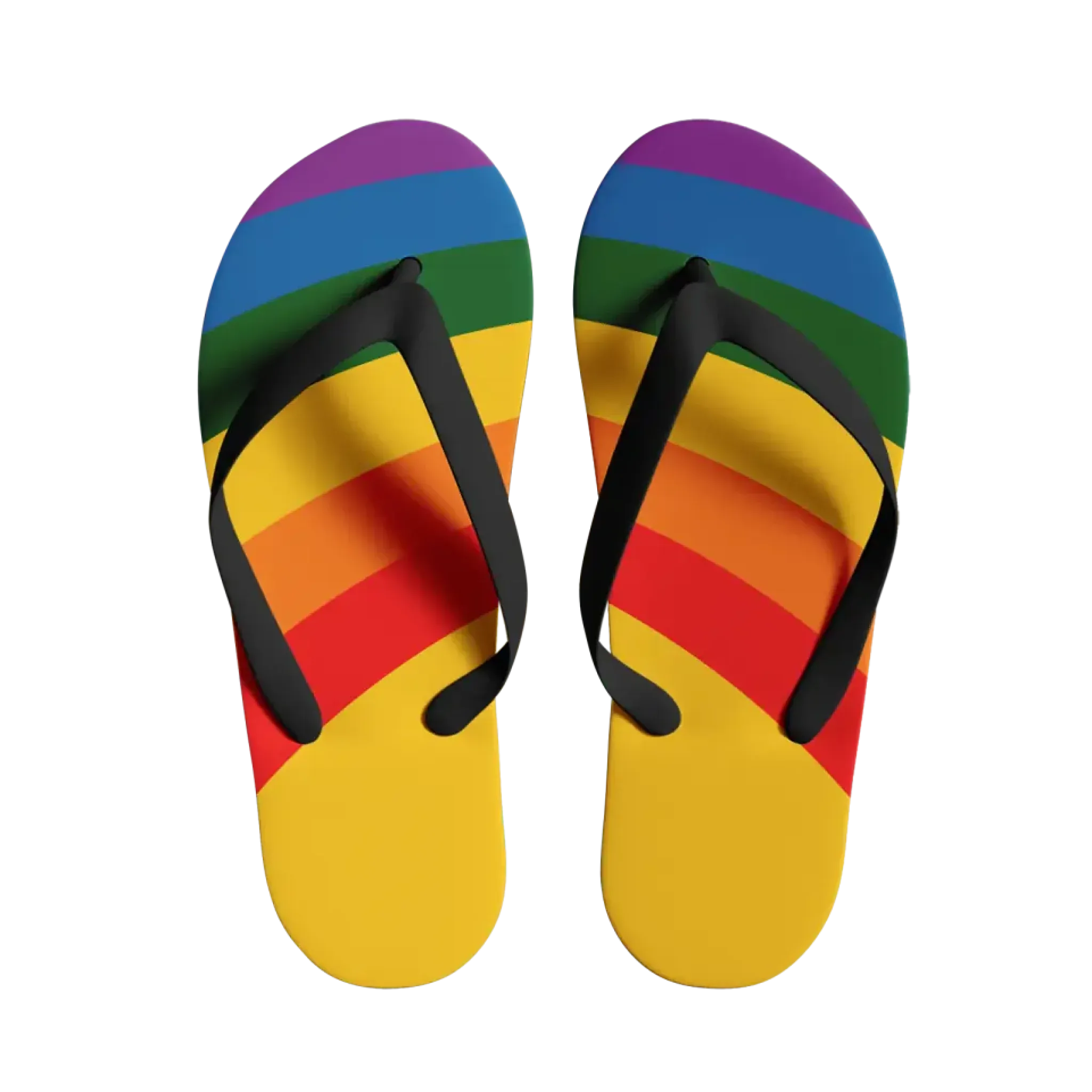 Personalized Pride Moon Flip Flop, Custom LGBTQ  Rainbow Moon Slippers, Stylish Unisex Flip Flop