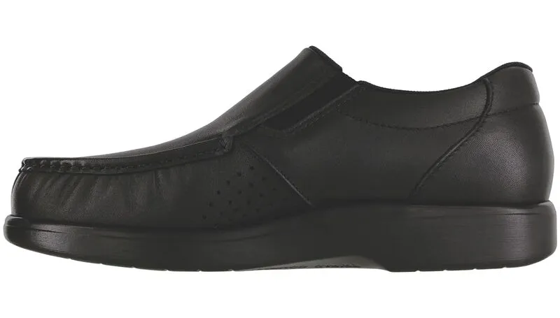 SAS Side Gore Slip On Loafer Black Smooth