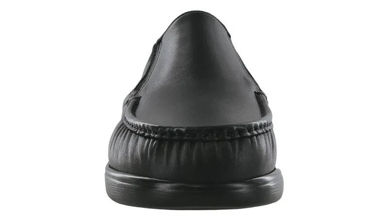 SAS Side Gore Slip On Loafer Black Smooth