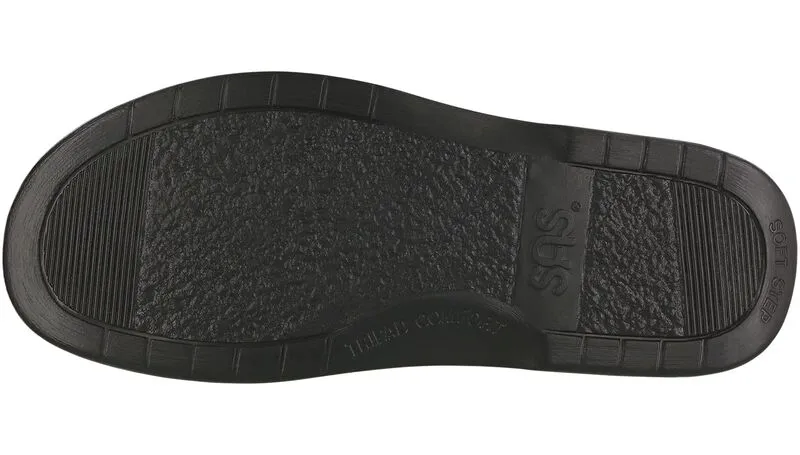 SAS Side Gore Slip On Loafer Black Smooth