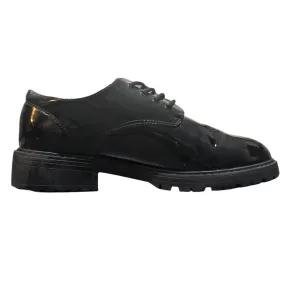 Schuh Logan Patent Lace-Up Shoes - Black (Size UK 7 / EU 40 / US 9)