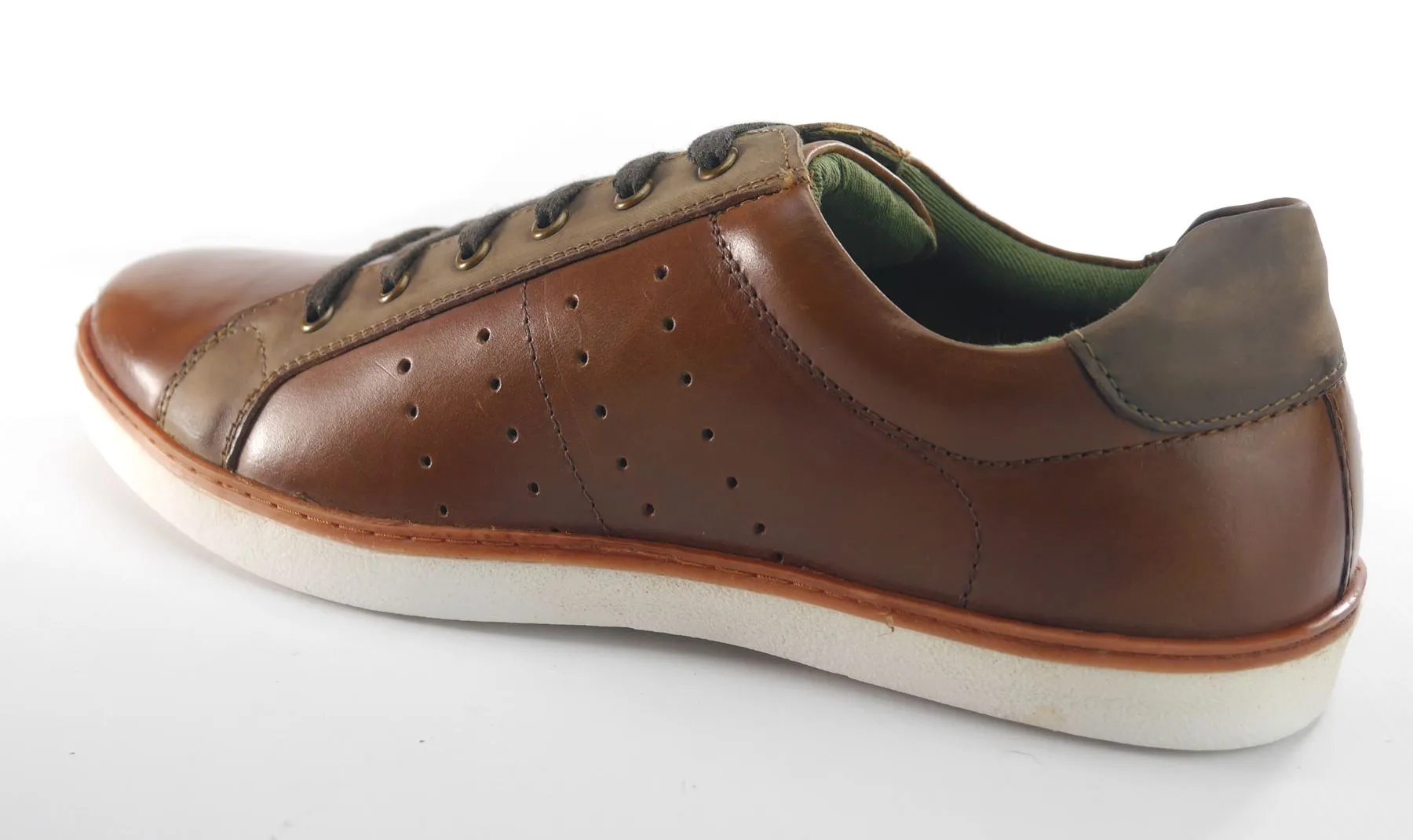 Silver Street Gower Casual Leather Lace Up Trainers Mens Shoes