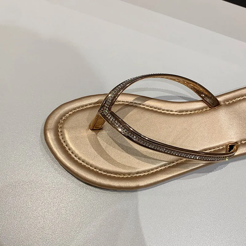 SIZYBZ Silver Flip Flops