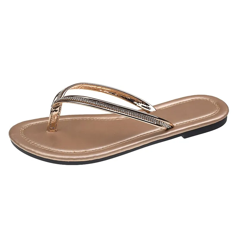 SIZYBZ Silver Flip Flops