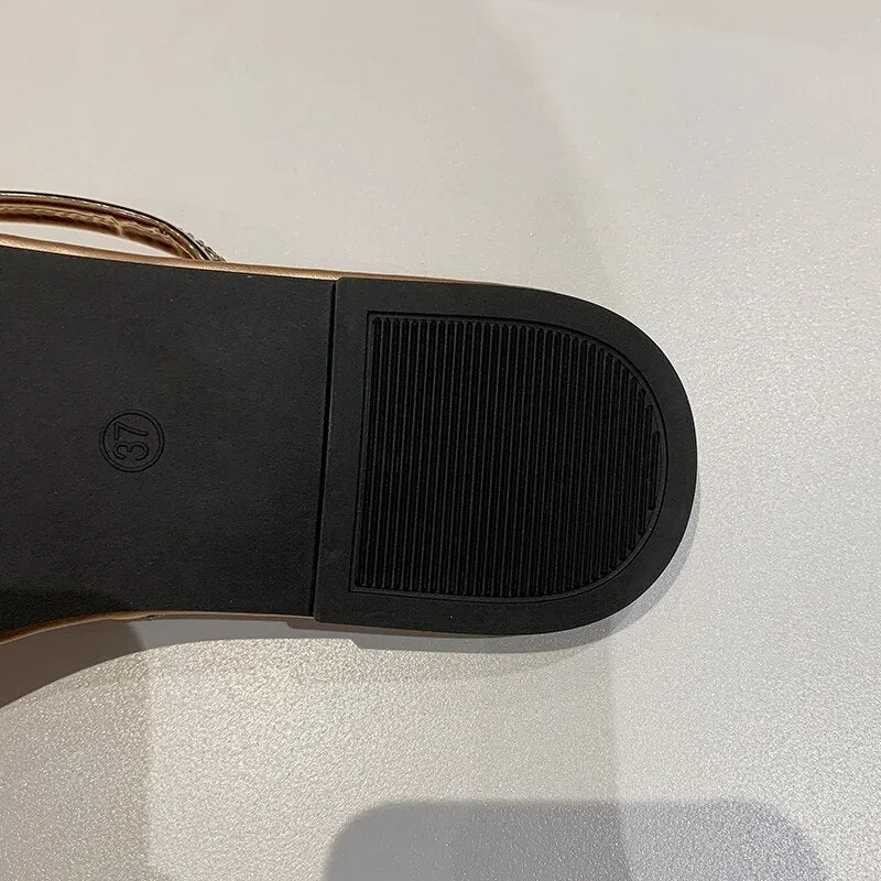 SIZYBZ Silver Flip Flops