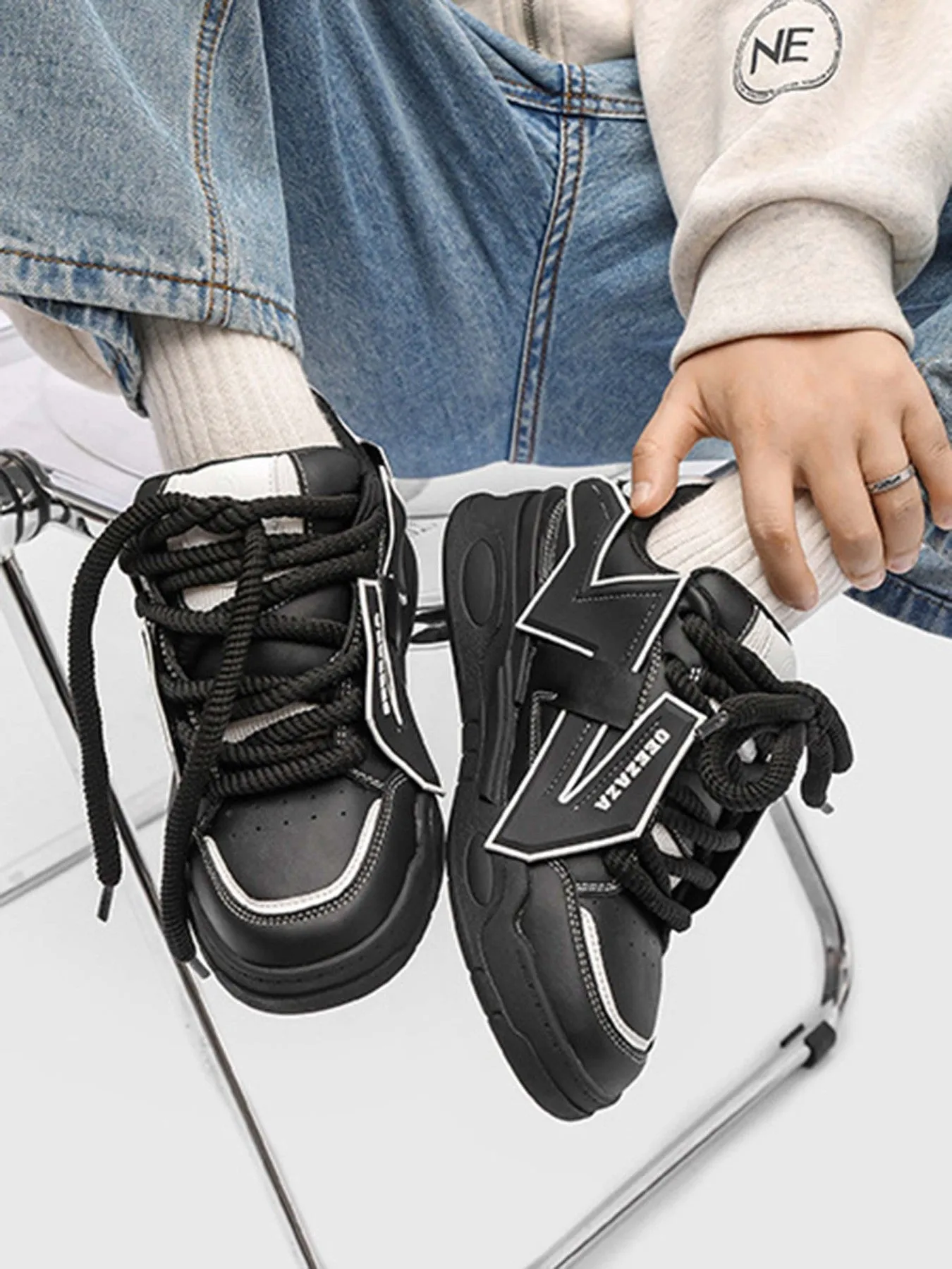 Sneakerhill Casual Hundred Couple Slip-On Shoes
