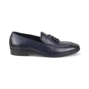 The Michan Blue Men's Leather Tassel Loafers Tresmode