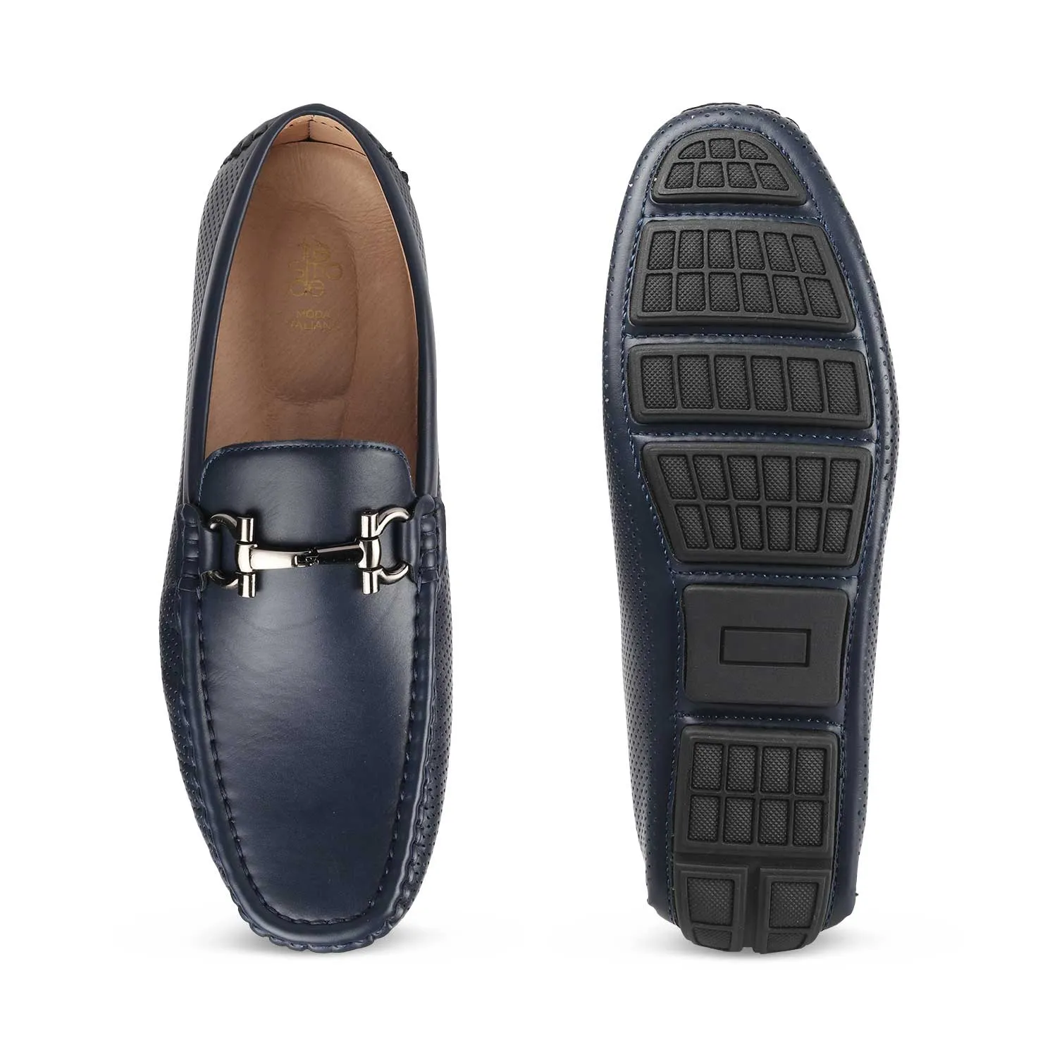 The Peru New Blue Men's Leather Loafers