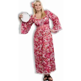 Women's Plus Size Hippie Costume - Pink