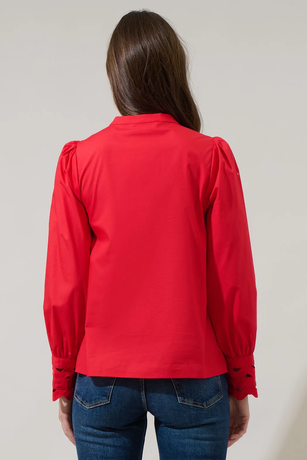 Ziana Button Down Ric Rac Trim Shirt